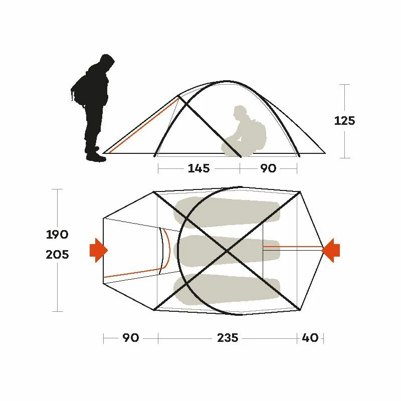 Vente flash 👍 Ferrino Plilier 3 - Tente 🔔 – Image 3